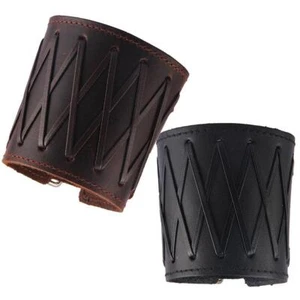 PU Leather Arm  Cuff Wrist  Gauntlet Bracer For Women Men Gift - Picture 1 of 7