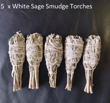White Sage Smudge Sticks 5 x 4" Torches Bundle  Free Post