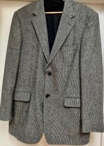 John Ashford Black & Grey Wool Blend Jacket. Size XL 42T