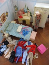 VINTAGE SINDY DOLL WITH HOUSE FURNITURE CLOTHES