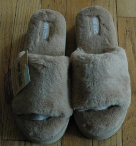 Sz 7/8 Muk Luks Kirstey Comfy Slide Platform Slipper In Irish Cream NWT - Picture 1 of 1
