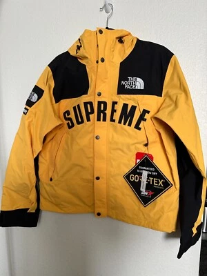 NWT Authentic Supreme x North Face Arc Logo Mountain Parka Jacket Yellow SMALL - Image 1 of 4