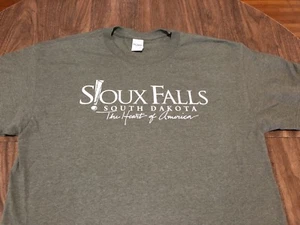 Sioux Falls South Dakota Large T Shirt Midwest Plains USA City - Picture 1 of 7