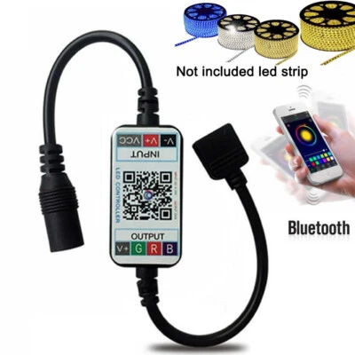Mini Bluetooth LED Controller DC 5V For 5050 3528 RGB Strip Light TV Backlight - Image 1 of 4