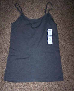 Time and Tru XS (0-2) Grey Adjustable Straps Cami Tank Top - Picture 1 of 3