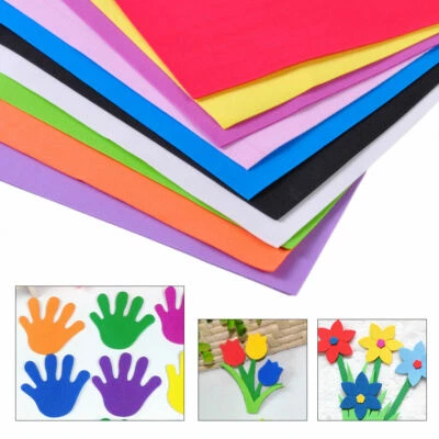 10Pcs DIY Foam Sheets A4 Handmade Paper Fun Funky  Hand Craft - Image 1 of 4