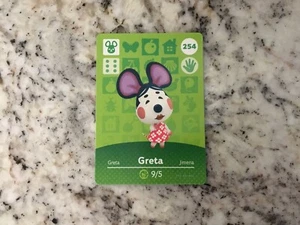 Greta #254 Animal Crossing Amiibo Original Nintendo Mint Karte aus Serie 3 - Bild 1 von 1
