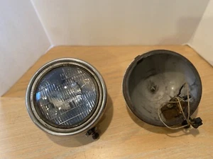 2 Vtg 1930's Ford TWO LITE HEAD LIGHT Bucket Chrome Lamp STREET HOT RAT ROD - Picture 1 of 23