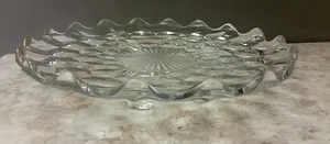 VINTAGE FOSTORIA "AMERICAN" CLEAR FOOTED TIDBIT TRAY 8" With Rim - Picture 1 of 1
