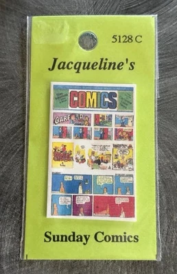 Cómics dominicales de miniaturas para casa de muñecas. En color. Nuevo de Lote Antiguo Jacqueline’s 5128 C Foto 1 de 3