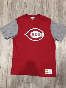 Mitchell & Ness Cincinnati Reds Embroidered Logo baseball shirt Men's Large - Picture 1 of 7