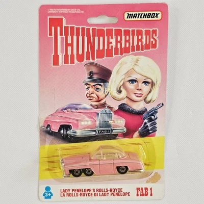 Matchbox 1993 Thunderbirds Lady Penelope’s Rolls Royce Fab 1 Pink Car New - Image 1 of 4