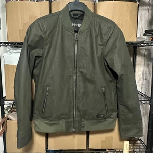 Women's Mercer Harley-Davidson ADV Bomber Waxed Riding Jacket Medium Green NWT - Picture 1 of 12