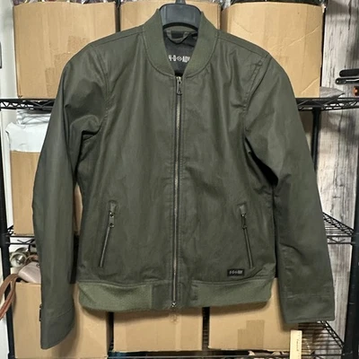 Chaqueta de equitación encerada Mercer Harley-Davidson ADV Bomber verde mediana nueva con etiquetas Foto 1 de 4