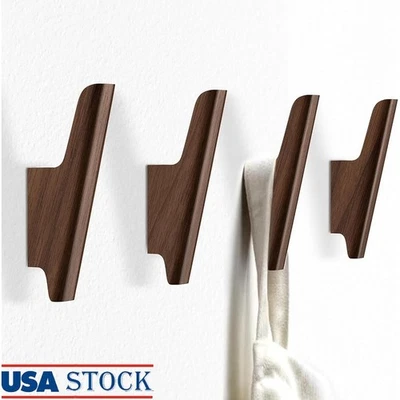Ganchos de pared de madera artesanales ganchos decorativos para abrigos solución de almacenamiento organizado nuevo Foto 1 de 4