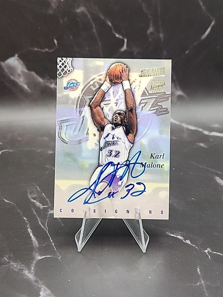 КАРЛ МАЛОН ДЖОН СТАРКС 1997-98 Topps Stadium Club Co-Signers Двойной Авто Джаз NY - Изображение 1 из 4