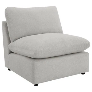 Coaster Collins Transitional Fabric Modular Armless Chair Gray - Picture 1 of 10