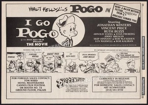 I GO POGO: The Movie - Original 1980 Trade AD / Comic Poster _ Walt Kelly - Bild 1 von 1
