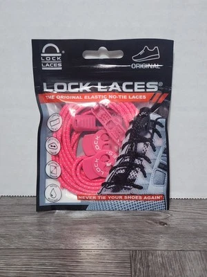 Cordones de bloqueo originales y sistema de bloqueo rosa intenso 1 par NUEVO Foto 1 de 2