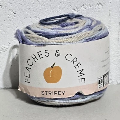 Peaches & Creme 100% Cotton Yarn (Denim Color) 2.5oz 4 Ply Worsted Skein - Image 1 of 3