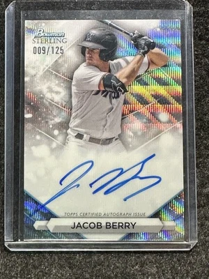 Jacob Berry - 2023 Bowman Sterling - #PAJB - Prospect Auto Wave Refractor - /125 - Image 1 of 4