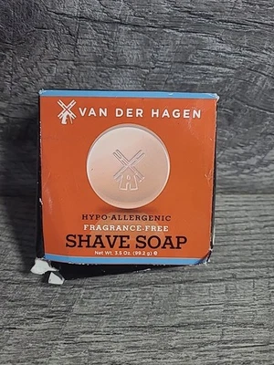 Van Der Hagen Unscented Luxury Shave Soap 3.5oz Hypo-Allergenic *Damaged Box* - Image 1 of 4