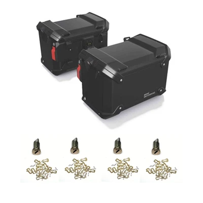 Original BMW Motorcycle Aluminium Pannier Set including Lock Cyl. Black R1300GS Adv - Image 1 of 3