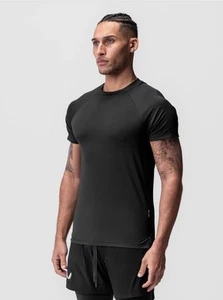 ASRV Shirt Mens Small Black Silver Lite DSG-0164 Performance Fitness Gym Logo - Picture 1 of 8