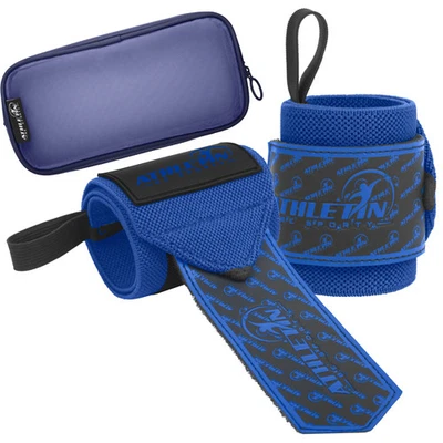 Muñequeras 18 pulgadas soporte de alta resistencia con lazo para el pulgar para levantamiento de pesas Foto 1 de 4