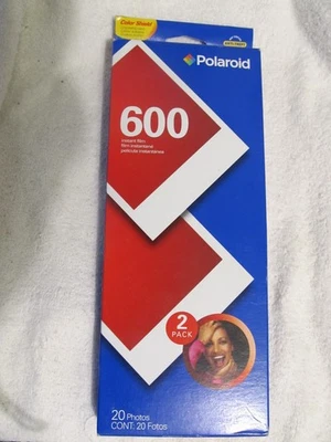 POLAROID 600 COLOR FILM TWO PACK 20 PHOTOS EXPIRED 2009 UNOPENED - Image 1 of 3