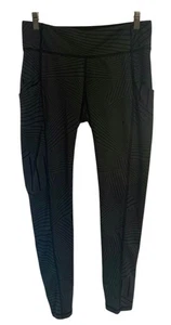 LUCY ACTIVEWEAR Gris + Negro Rayas Tiro Alto Mujer’s Leggings Atléticos Medianos - Imagen 1 de 6