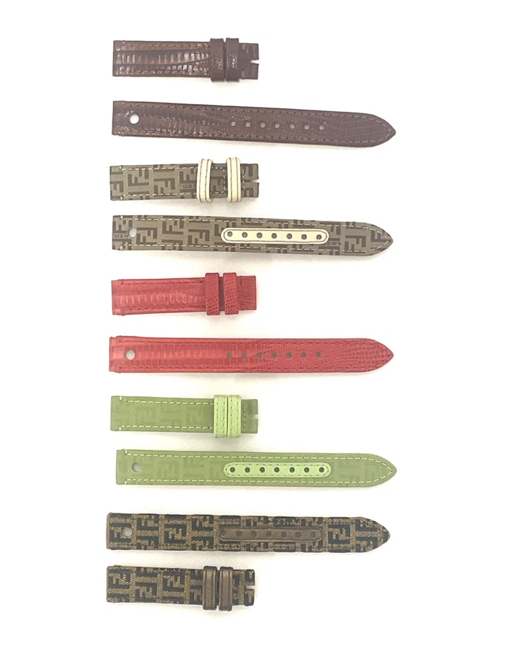 Correas de reloj de cuero genuino OEM FENDI OROLOGI 3800L varios colores/patrones 14 mm Foto 1 de 1