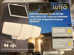Lutec Motion Activated Solar Security Led Light Triple Head 2500 lumens - Picture 1 of 1