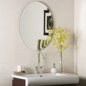 Odelia Oval Bevel Frameless Wall Mirror - Picture 1 of 8