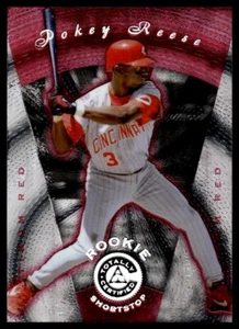 1997 PINNACLE TOTALLY CERTIFIED PLATINUM RED ROOKIE Pokey Reese /3999 Cincinnati - Picture 1 of 2