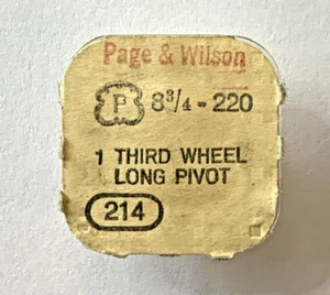 Peseux , Caliber 220, Part #214 Third Wheel- Long Pivot - Picture 1 of 2