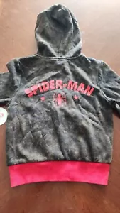 Marvel Spider-Man Kids Full Zip Hoodie Sweatshirt Size 4 7 8 14/16 - Picture 1 of 6