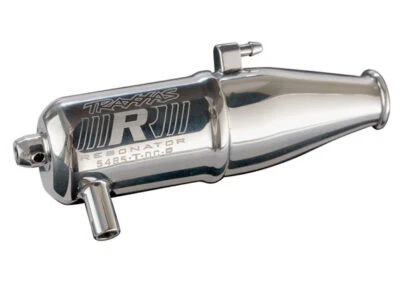 Traxxas Part #5485: Tuned pipe, aluminum, Resonator®, R.O.A.R. legal - Image 1 of 2