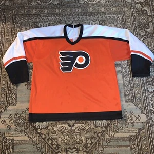 Vintage 90s CCM Hockey Jersey Philadelphia Flyers NHL Jersey Sewn Sz XL Adult - Picture 1 of 8