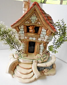 VTG PENDELFIN LARGE 2-PIECE HOUSE STONECRAFT ACCESSORY ~ RABBITS BUNNIES ENGLAND - Picture 1 of 13