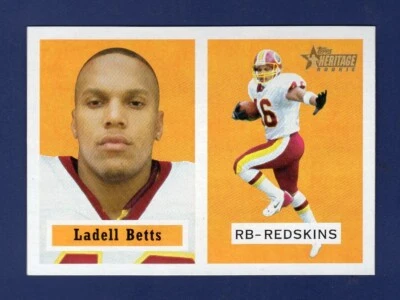 2002 Topps Heritage Football Black Back #184 Ladell Betts Washington Redskins RC - Image 1 of 3