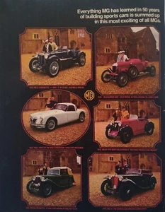 Vintage Magazine Ad MG Auto 50 Year Anniversary Auto Collage 8"x11". 1975 - Picture 1 of 1