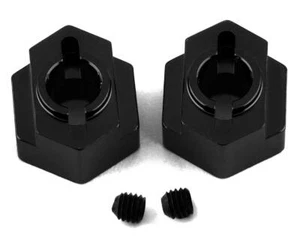ST Racing Concepts DR10 Aluminum Rear Hex Adapters (2) (Black) [SPTSTC91418BK] - Picture 1 of 2