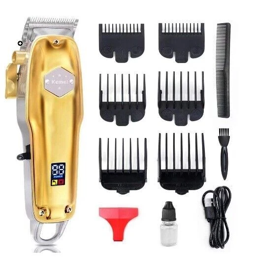 Kemei KM-1986 All-metal Professional Cordless Hair Trimmer -  Gold