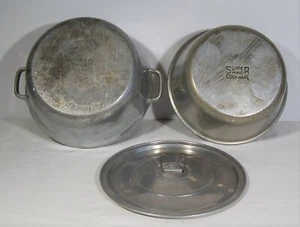 Super Maid Kochgeschirr Vintage Aluminium Topf Dutch Oven mit Einsatz Pfanne & Deckel - Bild 1 von 9