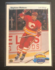 1990-91 Upper Deck Hockey STEPHANE MATTEAU #535 Flames