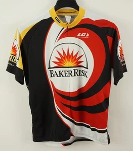 Louis Garneau Baker Risk Tournament Cycling Jersey 3/4 Zip Men's XL Red Black - Picture 1 of 9