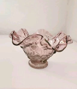 Vintage Fenton Amethyst Iridized Glass Cabbage Rose Lamp Shade Replacement - Picture 1 of 10
