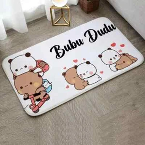 Bubu and Dudu Cute Cartoon Welcome Mat Entrance Doormat Bathroom Floor Mats - Picture 1 of 43