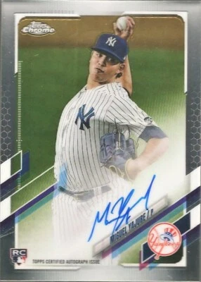 2021 Topps chrome #RA-NNE Nick Nelson New York Yankees Rookie on card Auto - Image 1 of 3